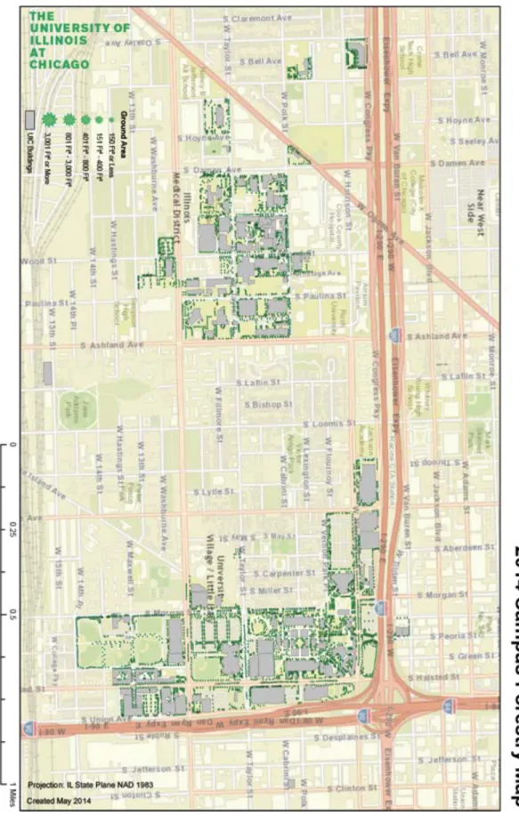 Figure  2.3. Tree  locations  at  UIC. 