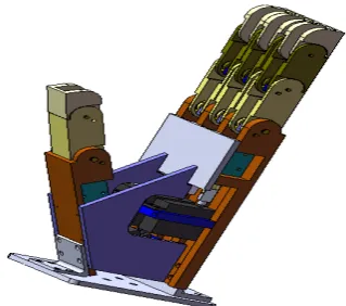 Fig. 1.  Three-Dimensional View of Multifingered gripper    