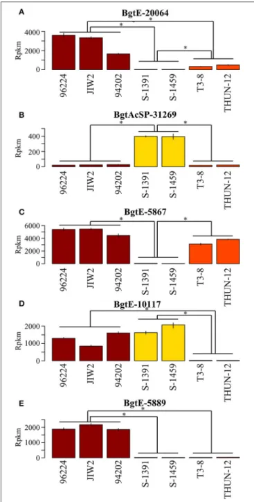 FIGURE 8 | Comparisons of the most highly expressed genes and differentially expressed genes between formae speciales