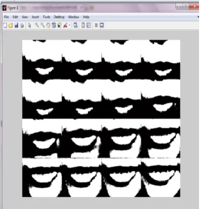 Figure 5: Frames of the captured video for ‘Hello’ said by a subject.  