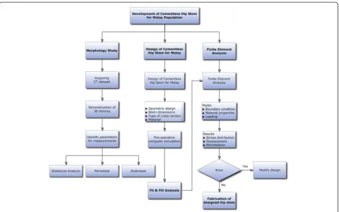 Figure 2 Proposed new design process framework of the cementless femoral stem.