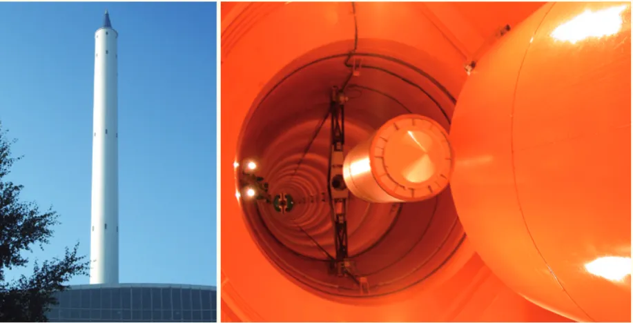 Figure 2: The Zarm drop tower in Bremen is an example of a ground-based facility that provides access to short-duration microgravity studies (Credit: Zarm/University of Bremen)