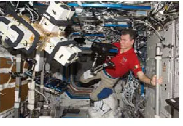 Figure 4: Figure 4: ESA astronaut Paolo Nespoli installing ALTEA hardware for the ALTEAshield-survey experiment, aimed at performing a 3D survey of the radiation environment in the US Laboratory of the ISS
