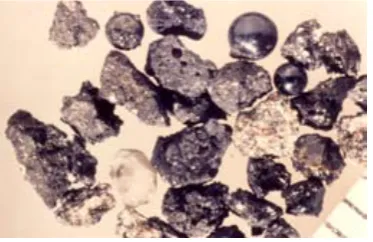 Figure 7: Lunar dust is covered in a glassy coat-