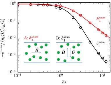 Figure 2.4:The anisotropic wall pressures compared with the dilute 2D theory(Appendix B)