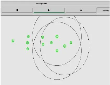 Fig. 1. Simulation scenario with all the nodes havingequal energy