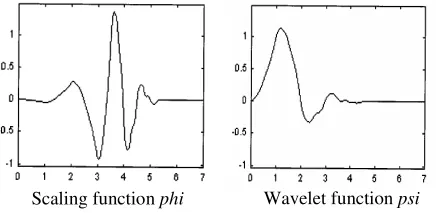 Fig. 1. Scaling and wavelet function. 
