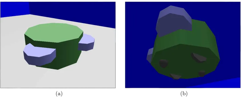 Figure 4.1:A simple robot platform with touch sensors conﬁgured for simple motionexperiments