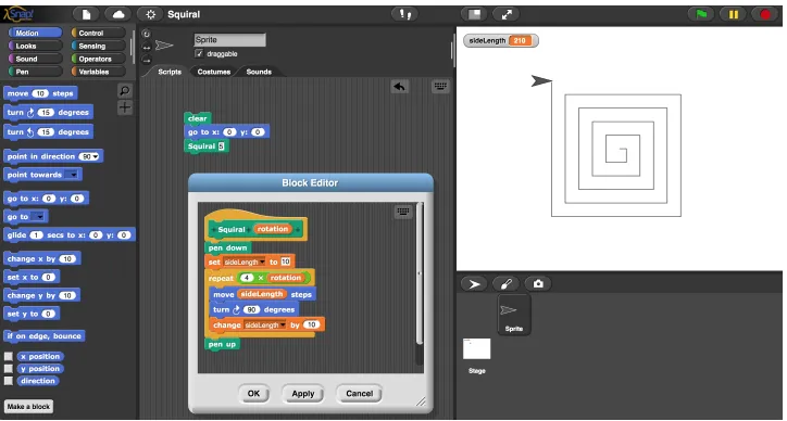 Figure 2.5 An example of hint suggestion in iSnap. When a student requests help, the suggested next-stepcode will be shown in a popup window.