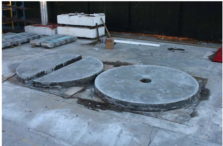 Figure 35:  Casting of Concrete Cylinders for Quality Control Testing 