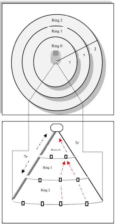 Fig. 1  Uniform distribution of sensor network in a ring architecture  