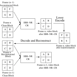 Figure 2.3: Eﬀect of lossy encoding on video after SBB-NR-CR