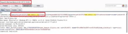 Fig. 4.1. Traffic sent through the browser 