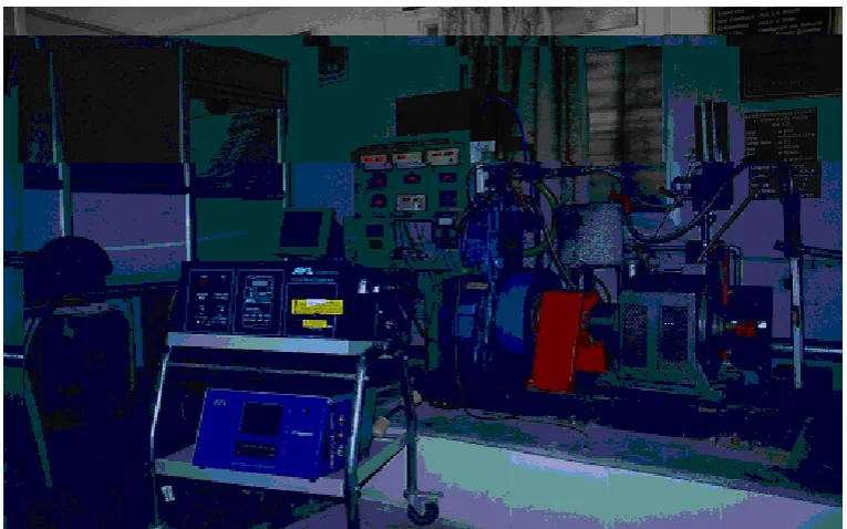 Figure VIII :  Computerized single cylinder four stroke diesel                      engine with eddy current dynamometer, AVL Five gas analyzer                      and smoke meter