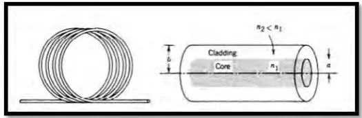 Figure 2.1(a): An Optical Fiber is a Cylindrical Dielectric Waveguide 