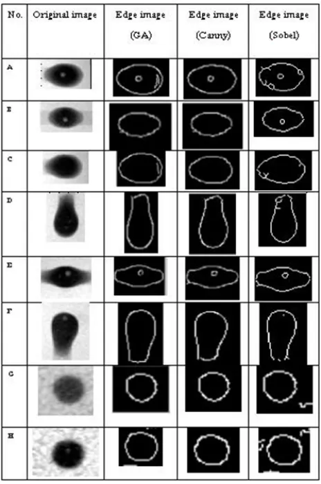 Fig. 13. Showed results of edge determination of each method.  