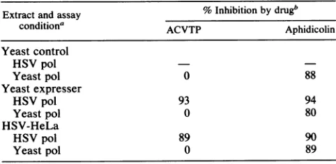 TABLE 1. DNA pol activity