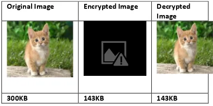 Fig. 9. Overall results of encryption process. 