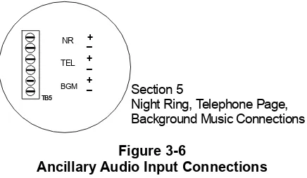 Figure 3-6 Ancillary Audio Input Connections 