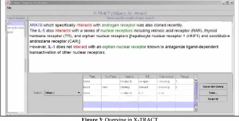 Figure 3: Querying in X-TRACT