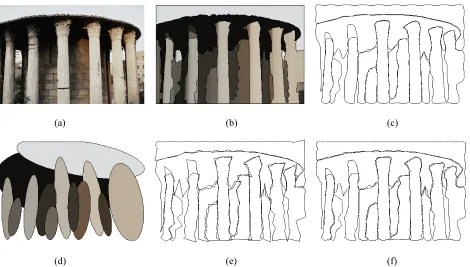 Fig. 4: Test image and its extracted structures. (a) Original test image. (b) Segmented image