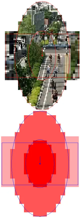 Figure 3: Selected areas before viewer moves  