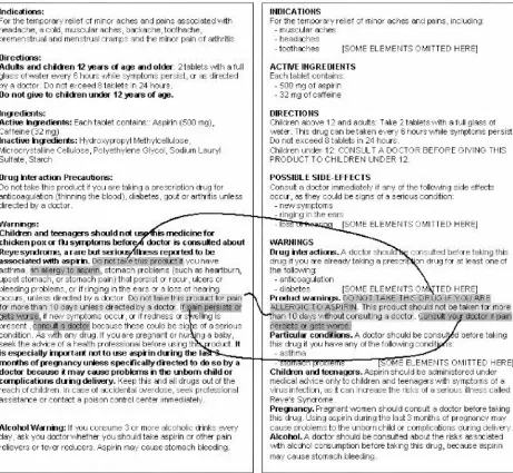 Figure 3: The abstract tree for the product warning section of the normalized document on figure 4