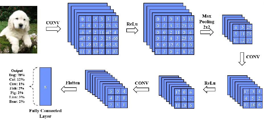 Figure 2.6 Example of Deep Convolutional Neural Network 