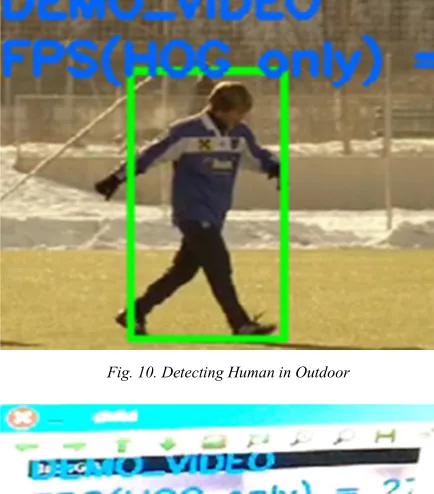 Fig. 10. Detecting Human in Outdoor  