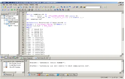 Fig. 1- VHDL code for 30 bit hamming code transmitter   
