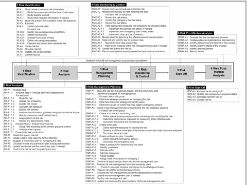 Figure 2. Synthesized risk management process model  [10]  