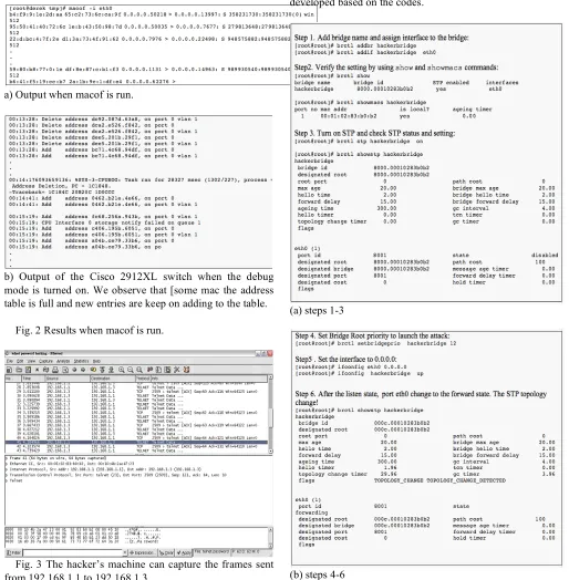 Fig. 3 The hacker’s machine can capture the frames sent from 192.168.1.1 to 192.168.1.3