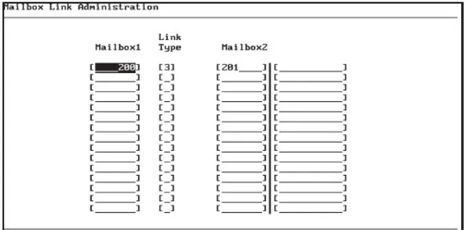 Figure 3-5   Mailbox Link Administration 