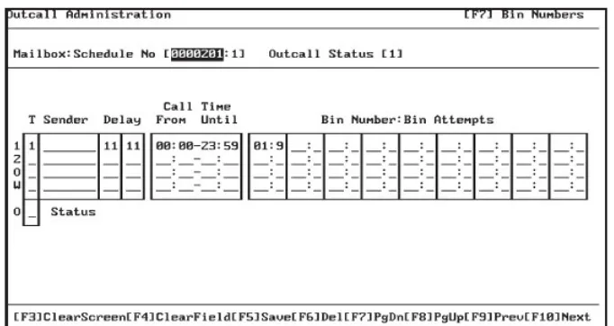 Figure 5-1   Outcall Administration Screen