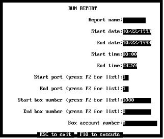 Figure 3 -28: The Run Report Screen