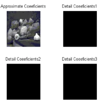 Fig 9:    Level 1 Wavelet Decomposition of Pepper 