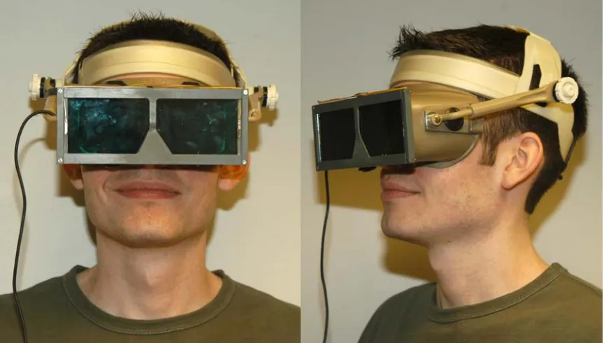 Figure 11.  Custom-built active shutter goggles 
