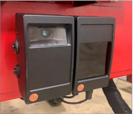 Figure 2.11: ifm O3M 151 3D Smart Sensor installed on the front of the Flex-Ro  platform.