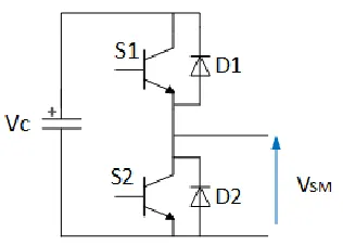 Figure 2-1. Half bridge sub-modules of MMC. 