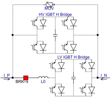 Figure 2.26:KIT Topology: A hybrid solid state DCCB employing a solid state commutatingswitch.