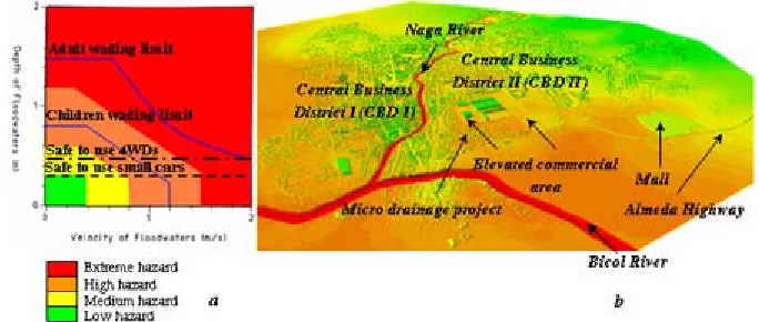 Figure 3.3: DSM represents current situation (a) and future situation of Naga City (b)  