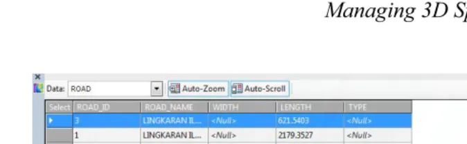 Figure 8(b):  Buildings and roads table in Oracle Spatial displayed in Autocad Map 3D