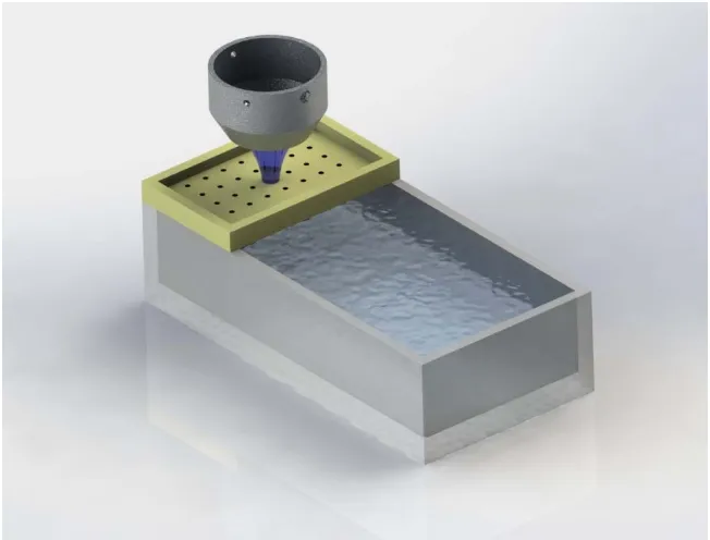 Figure 5-1: Schematic of the HIFU experimental setup. PCCA-mediated HIFU was conducted in an acrylamide-album hydrogel phantom