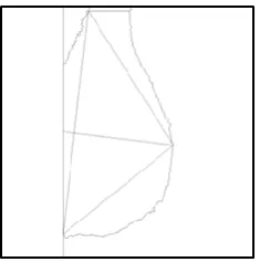 Fig. 4.  3D structure showing the elliptical base with radii of a and b, with h≠h for AB 