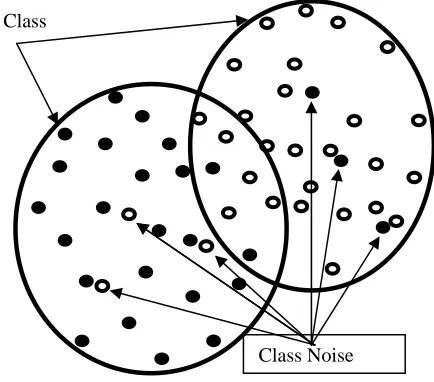 Figure 1.  Graphical representation of class noise 