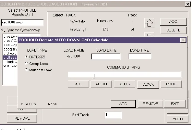 Figure 12.1Notice that there are three different kinds of Auto Downloads, Unit Load,Group Load and Multicast Load.