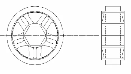 Fig. 2. A rotational object in   two-view projection. 