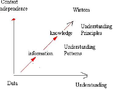 Figure 3: Graph between Representation of Data, Information,  Knowledge and Wisdom [16]
