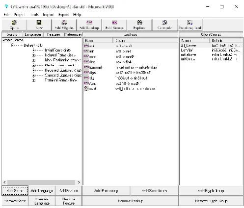 Figure 2c- The Screenshot of opening Al-dani font inVOLT Software.  