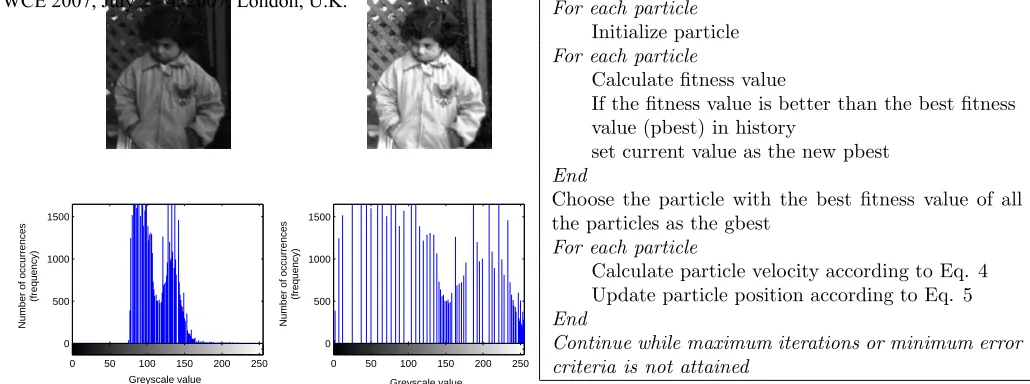 Figure 2: The Pseudo code of the PSO procedure